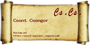 Csont Csongor névjegykártya