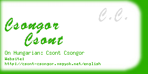 csongor csont business card